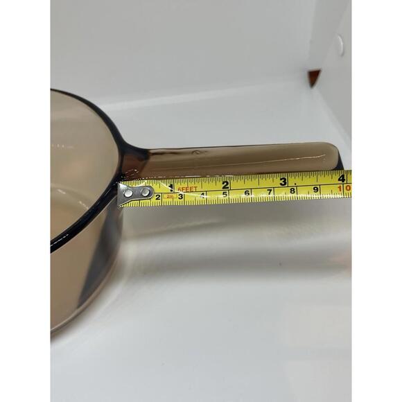 Vision Corning USA Amber Glass Sauce Pot Pan 1L with Pour Spout No Lid - Picture 9 of 10